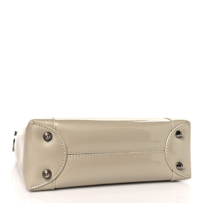 Christian Dior Patent Chrome Beaded Small Malice Tote Beige 4 of 11