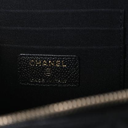 Chanel Caviar Quilted Small Tiny CC Vanity Case With Chain  Black 6 of 11