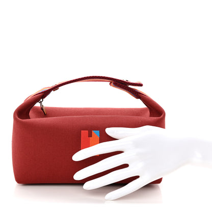 Hermes Cotton Canvas H Pavillon Small Bride-A-Brac Pouch Rouge H 2 of 8