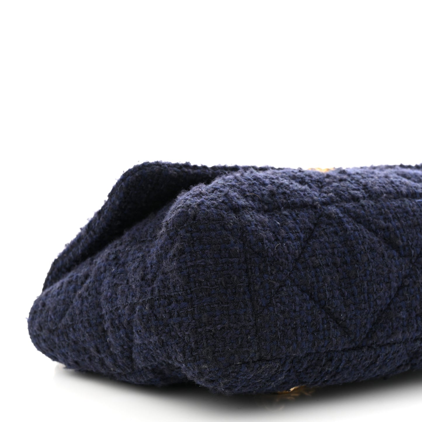 Tweed Quilted Maxi Chanel 19 Flap Navy