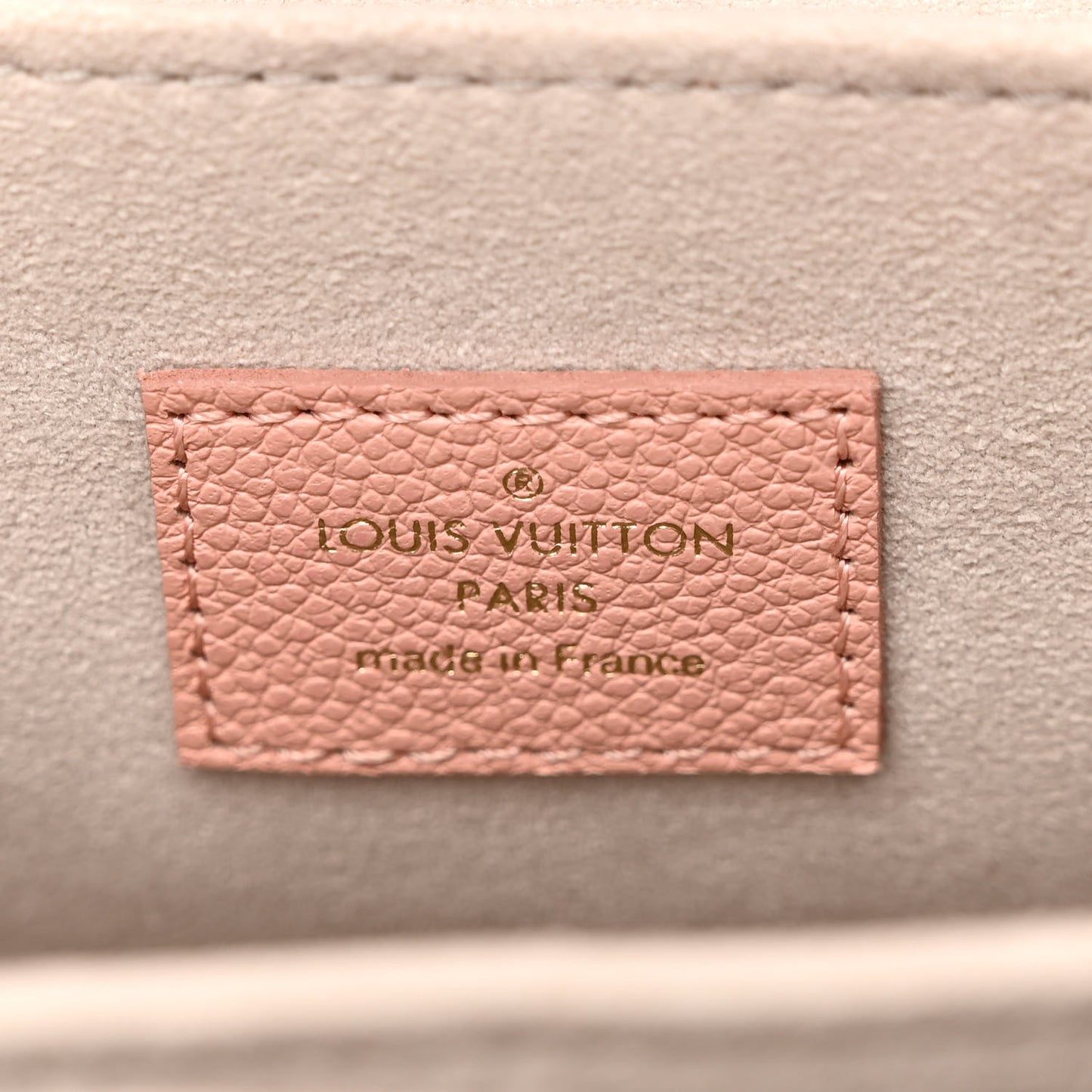 LOUIS VUITTON Empreinte Monogram Giant Pochette Metis Rose Trianon Cream