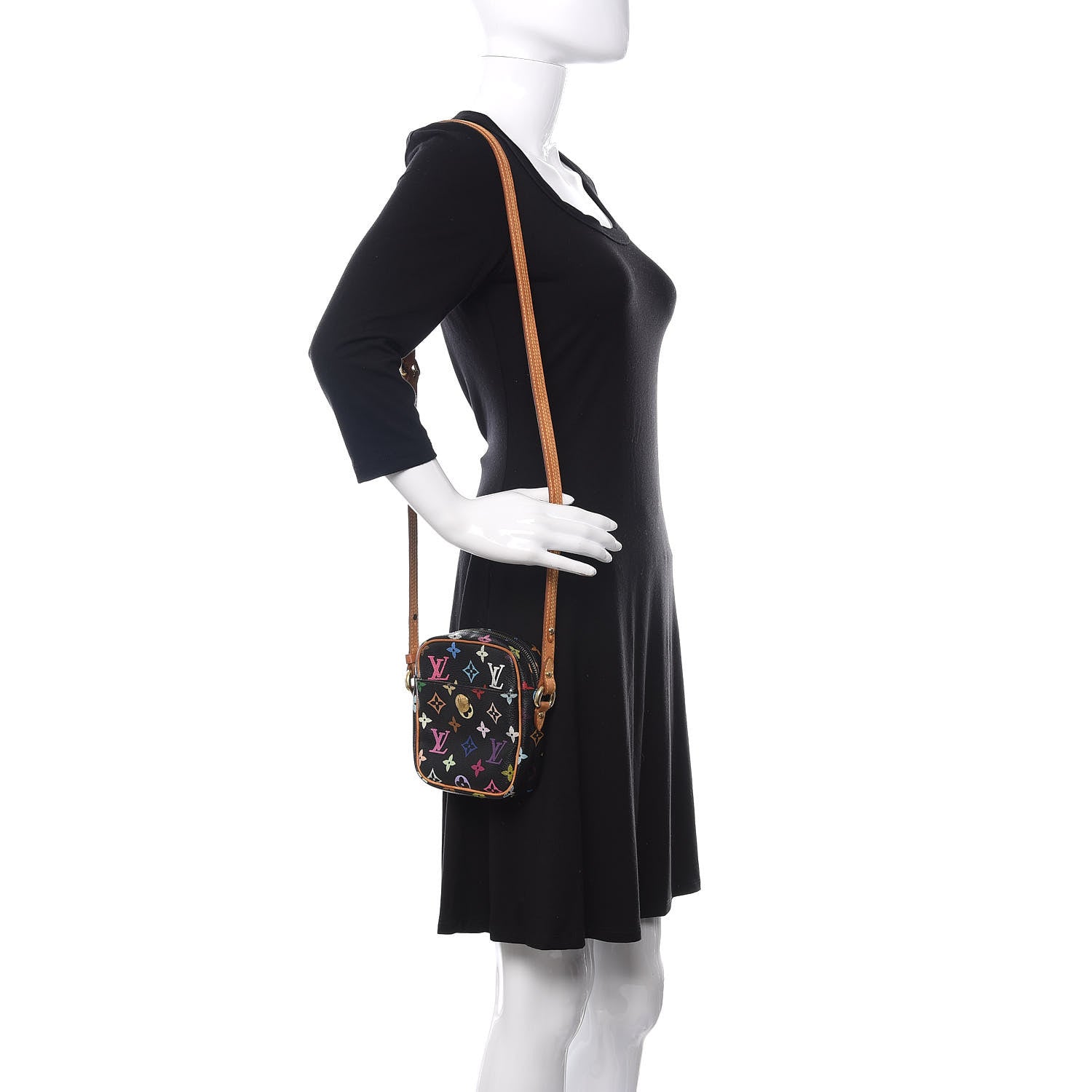 Louis Vuitton Monogram Multicolor Rift Black 2 of 10