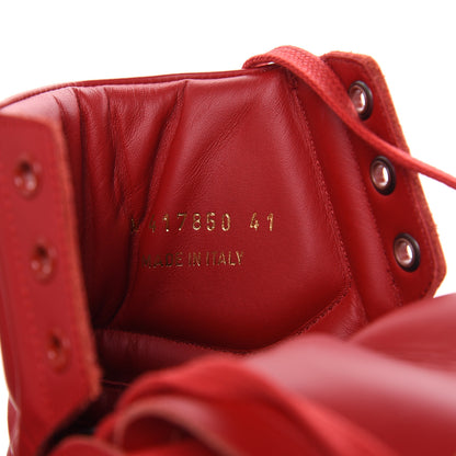 Saint Laurent Calfskin Mens Court Classic SL/01H High Top Sneakers 41 New Red 8 of 8