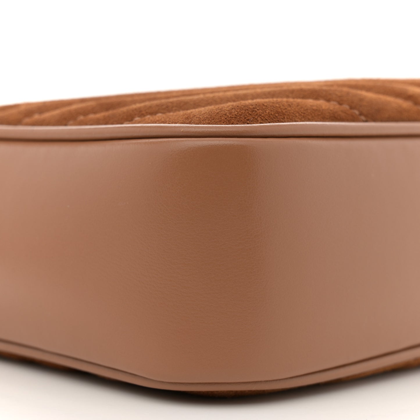 Suede Matelasse Monogram Lou Camera Bag Cinnamon