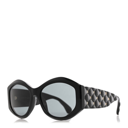 Chanel Acetate Quilted CC Sunglasses 5486-A Black 1 of 8