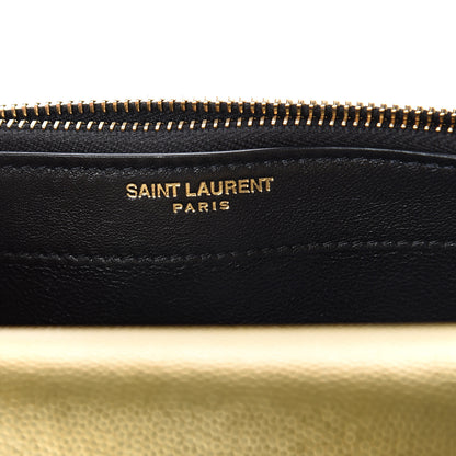 Saint Laurent Metallic Grain De Poudre Kate Monogram Tassel Chain Wallet Gold 5 of 6