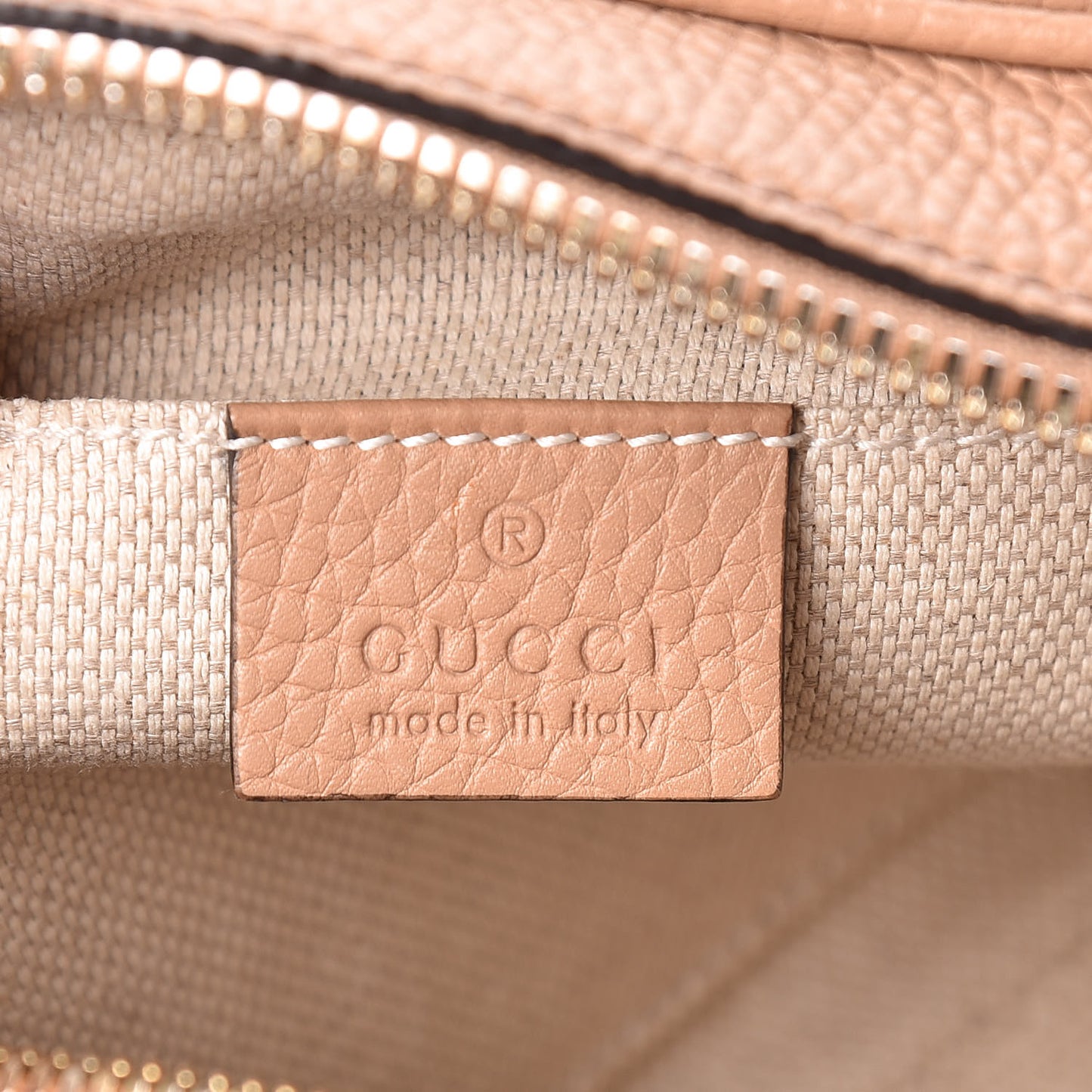 Pebbled Calfskin Small Soho Disco Bag Rose Beige
