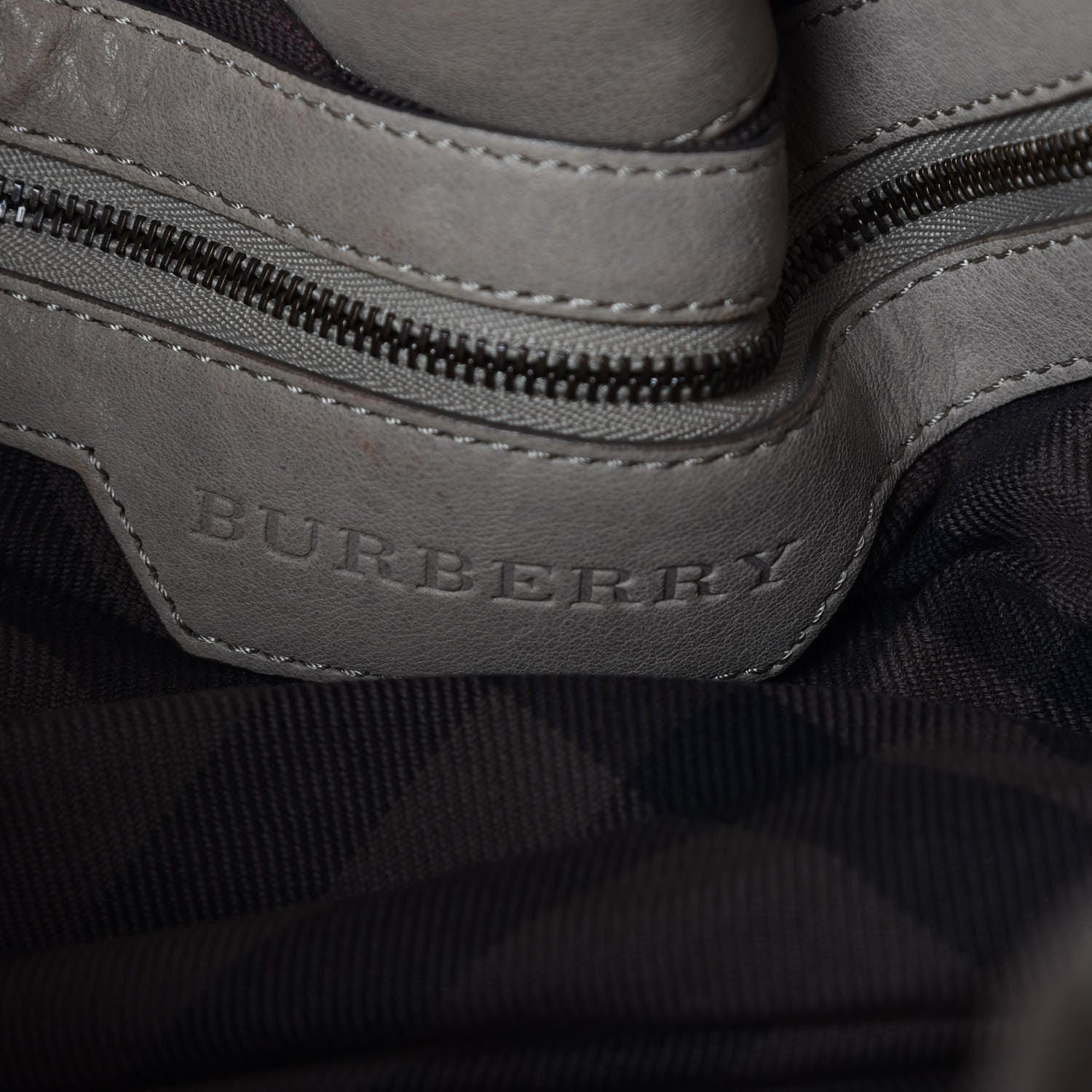 Burberry Lambskin Quilted Enmore Tote Grey 8 of 9