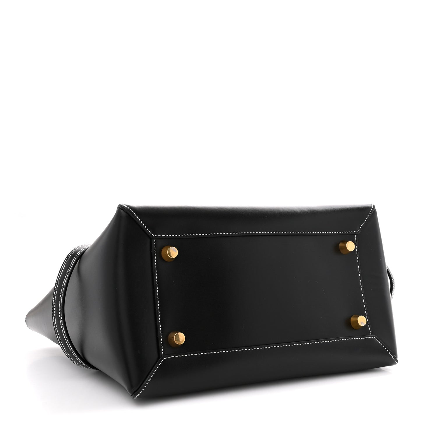 Smooth Calfskin Double Stitching Mini Belt Bag Black