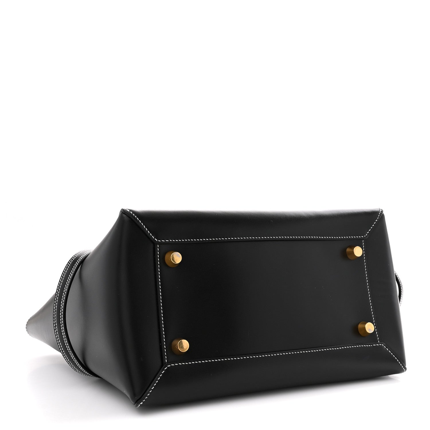 Celine Smooth Calfskin Double Stitching Mini Belt Bag Black 4 of 12