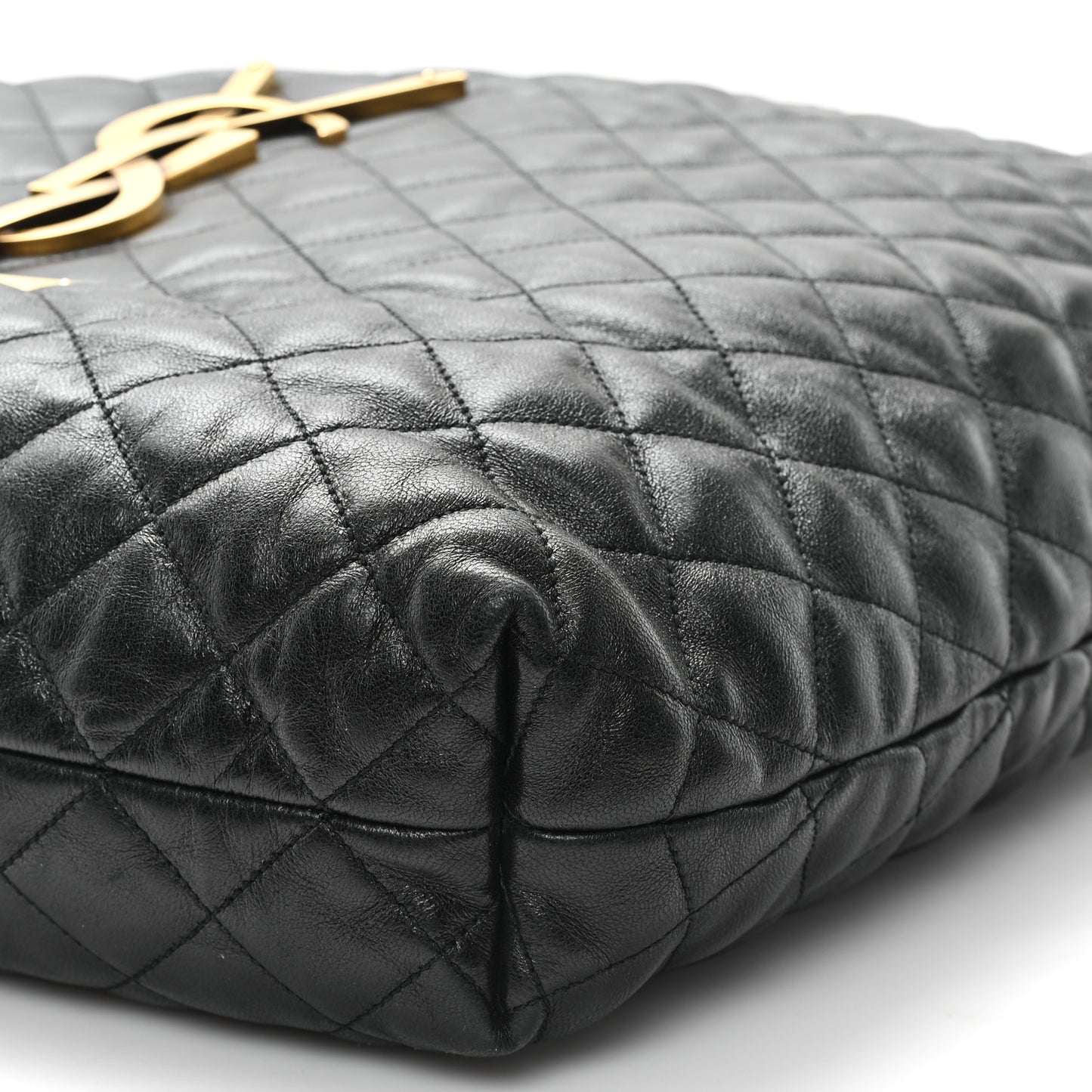 Lambskin Quilted Maxi Icare Shopping Tote Black