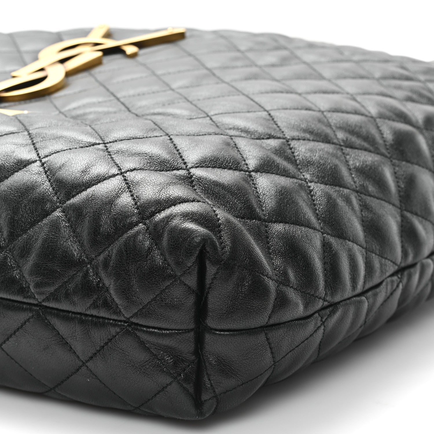 Saint Laurent Lambskin Quilted Maxi Icare Shopping Tote Black 11 of 14