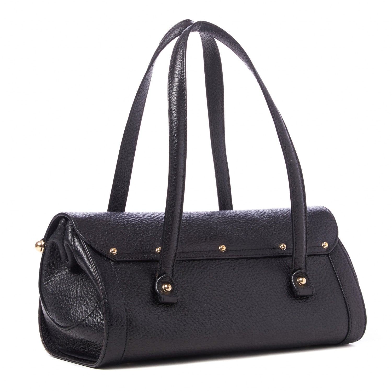 Gucci Calfskin Bamboo Bullet Black 2 of 8