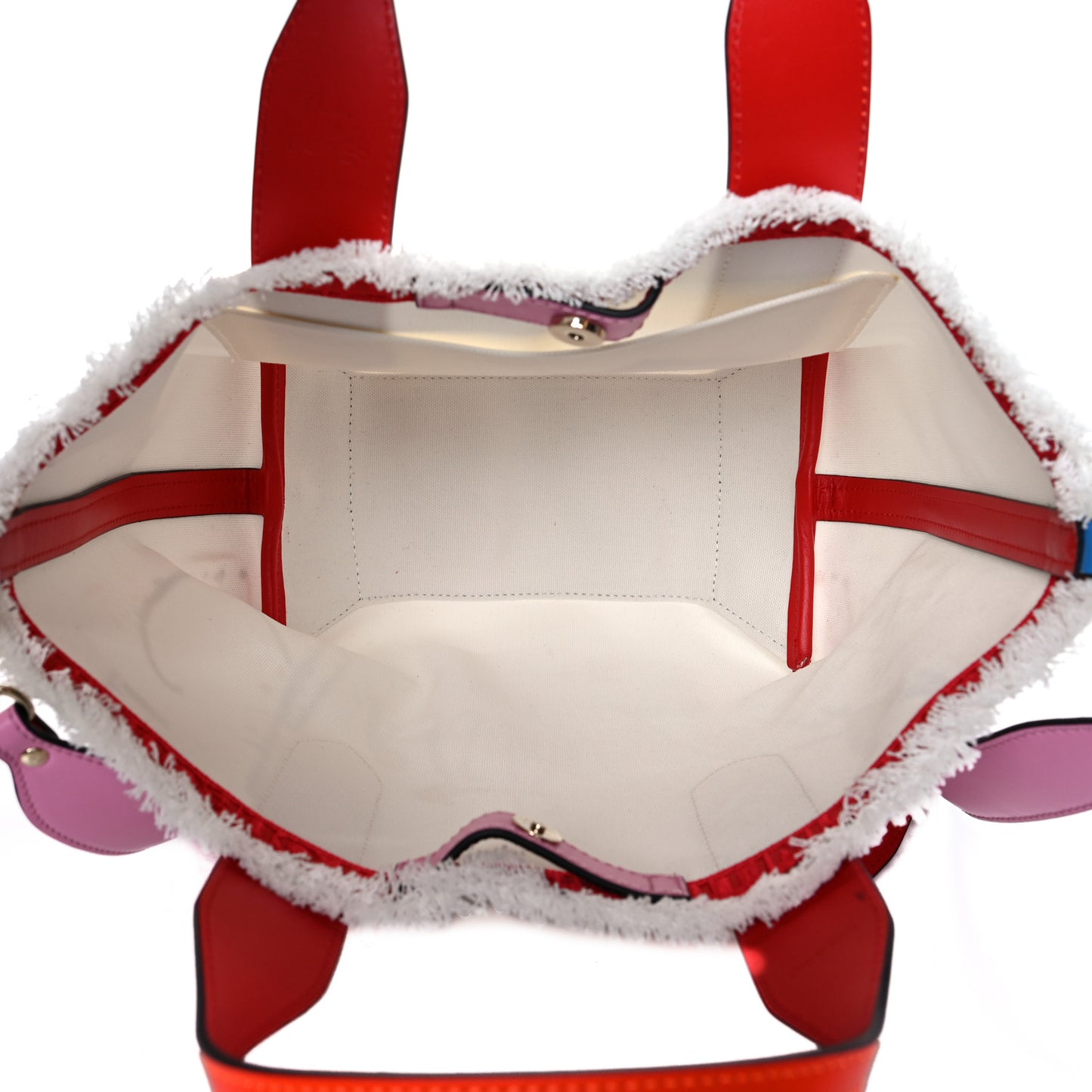 Canvas Frangibus Tote White Multicolor