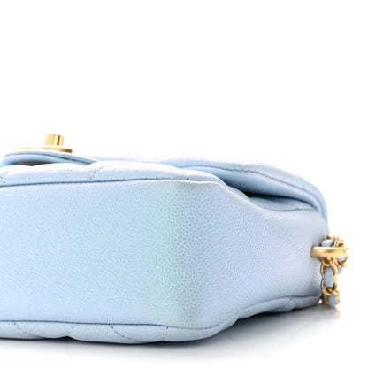 Chanel Iridescent Caviar Quilted Mini My Perfect Flap Light Blue 9 of 10