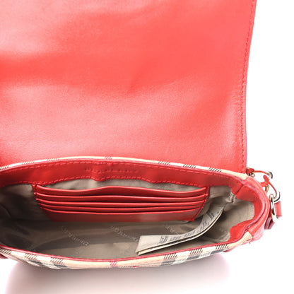 Burberry Haymarket Check Mini Tassel Crossbody Bag Red 4 of 4