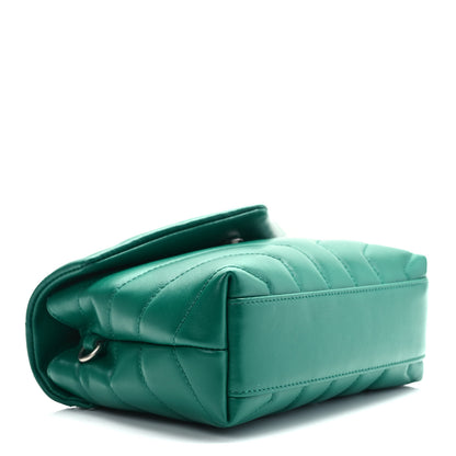 Saint Laurent Calfskin Y Quilted Monogram Toy Loulou Crossbody Bag Green Field 3 of 8