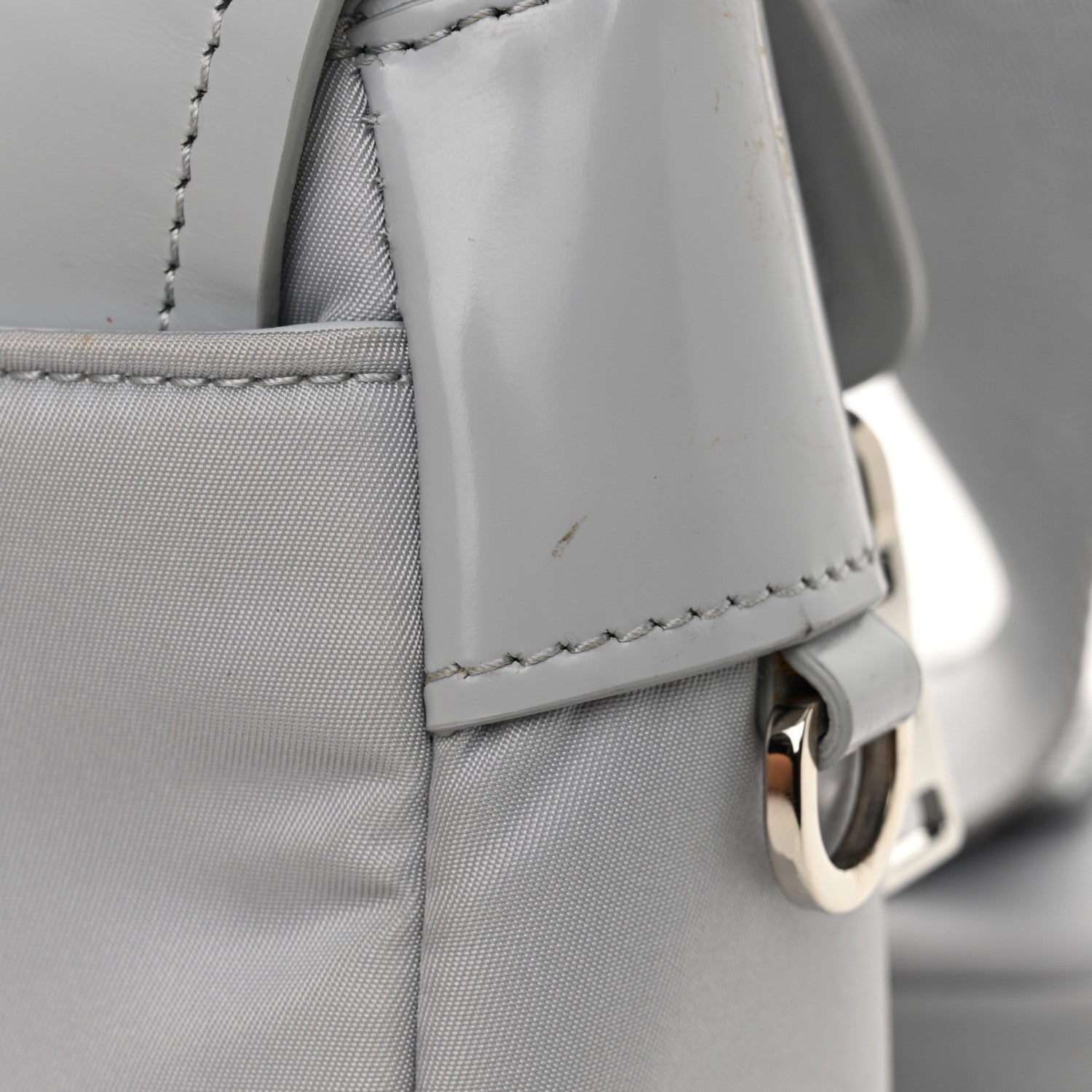 Prada Nappa Re-Nylon Double Pocket Buckle Shoulder Bag Fiordaliso 16 of 17