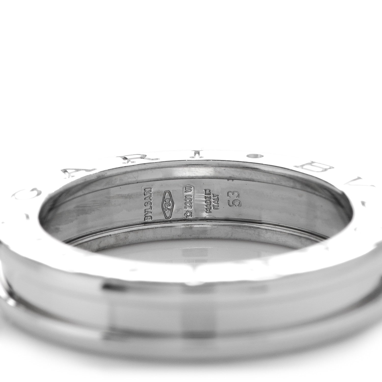 Bulgari 18K White Gold B.Zero1 One-Band Ring 53 6.5 5 of 5