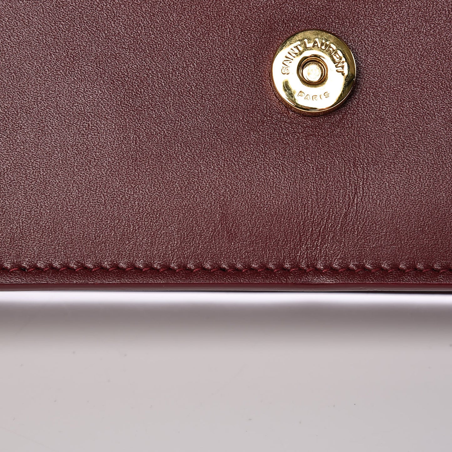 Smooth Calfskin Classic Monogram Kate Tassel Chain Wallet Palissandre