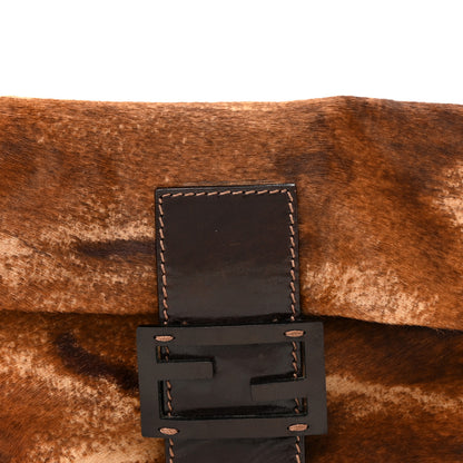 Fendi Calf Hair Zebra Print Baguette Brown 8 of 15