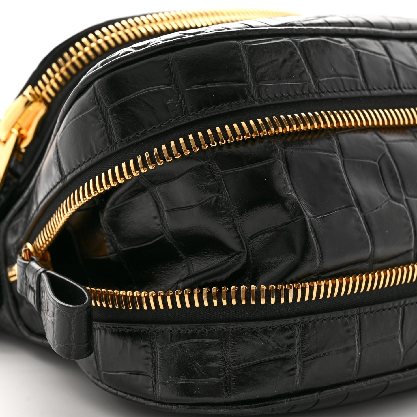 Calfskin Croc-Embossed Medium Jennifer Black
