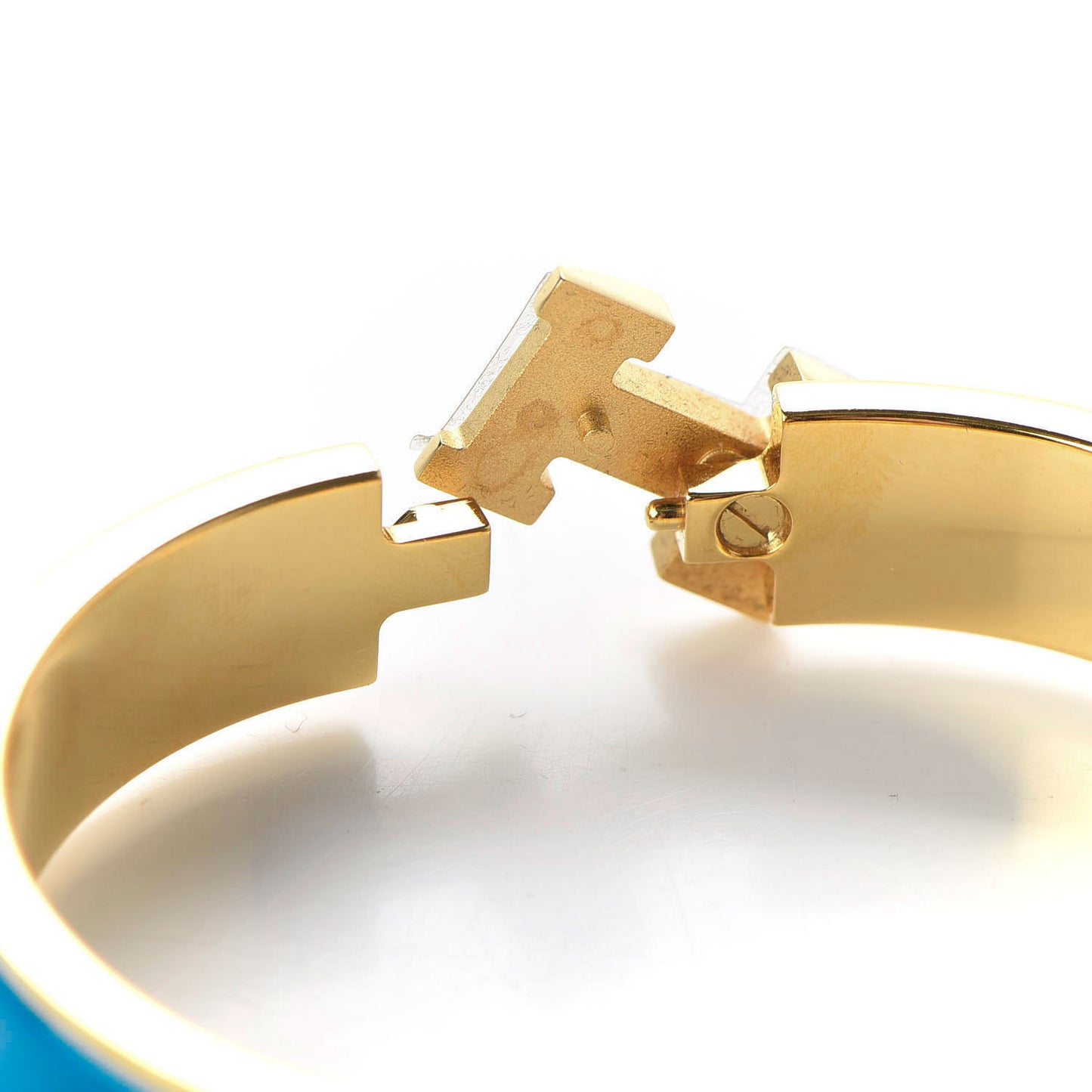 Enamel Narrow Clic Clac H Bracelet PM Bleu Azure