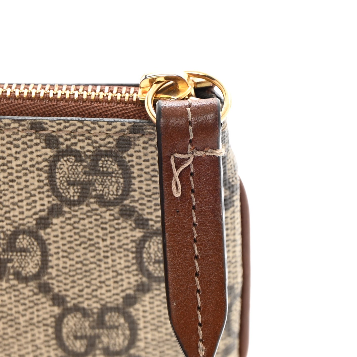 GG Supreme Monogram Key Case Brown