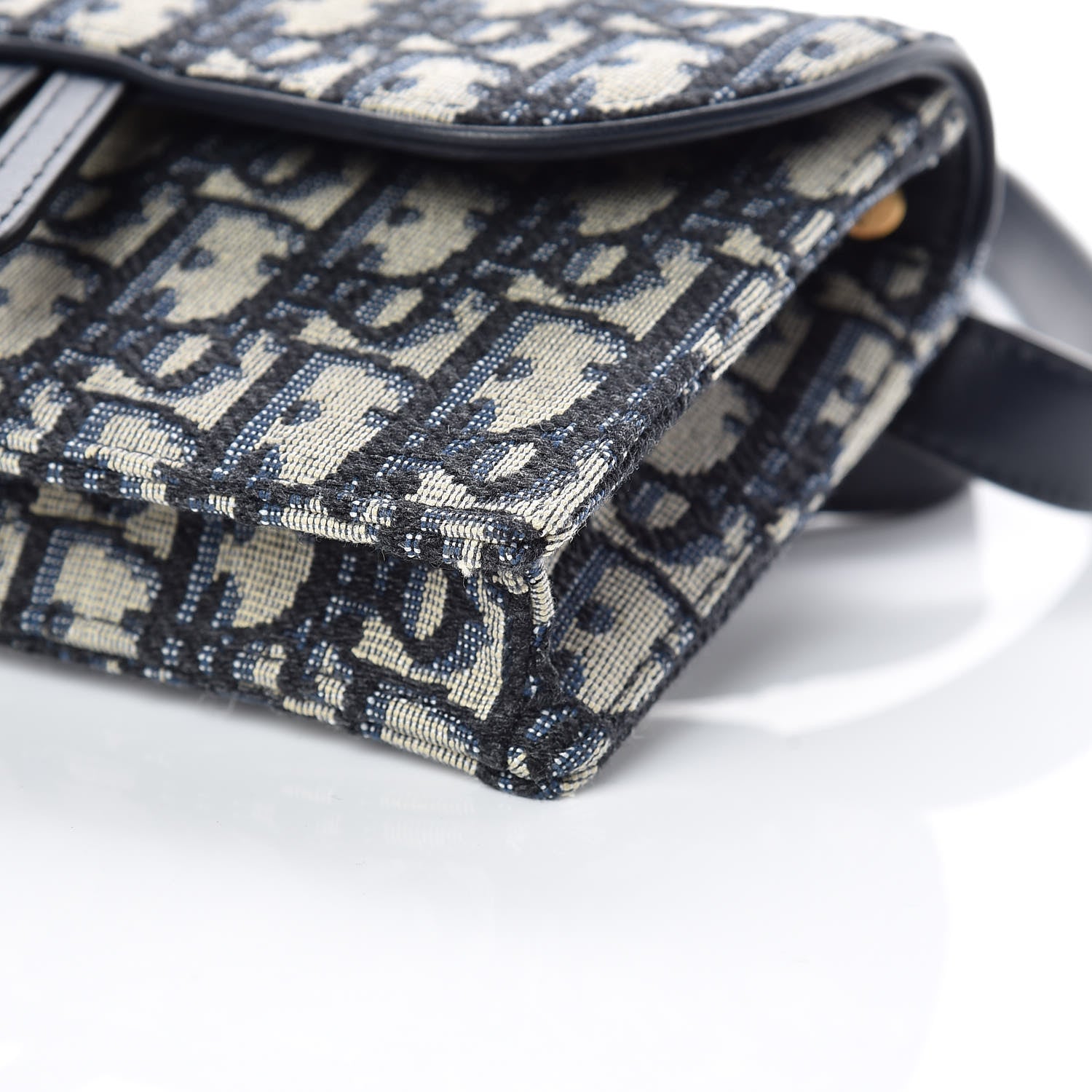 Christian Dior Oblique Saddle Belt Bag Blue 7 of 12