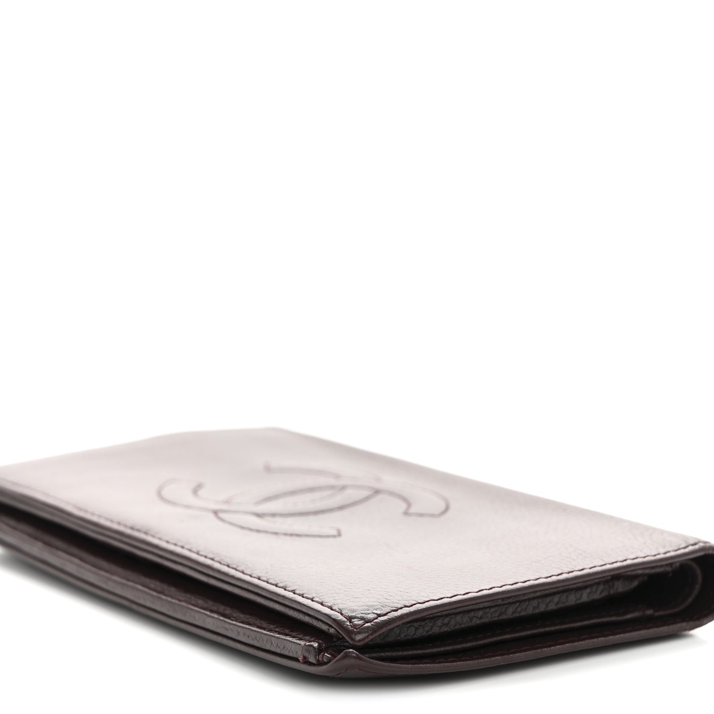 Caviar Timeless CC Yen Wallet Burgundy