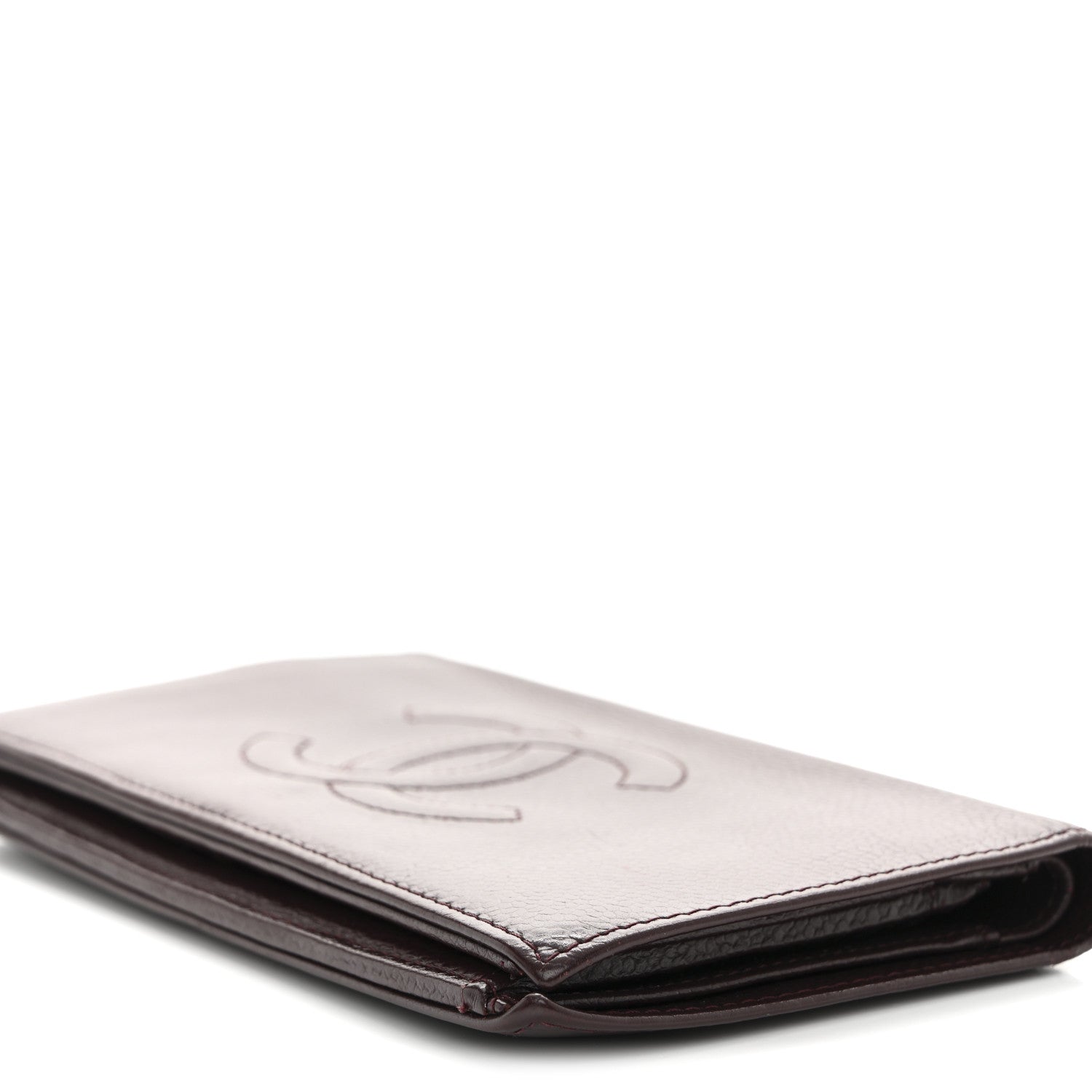 Chanel Caviar Timeless CC Yen Wallet Burgundy 12 of 18