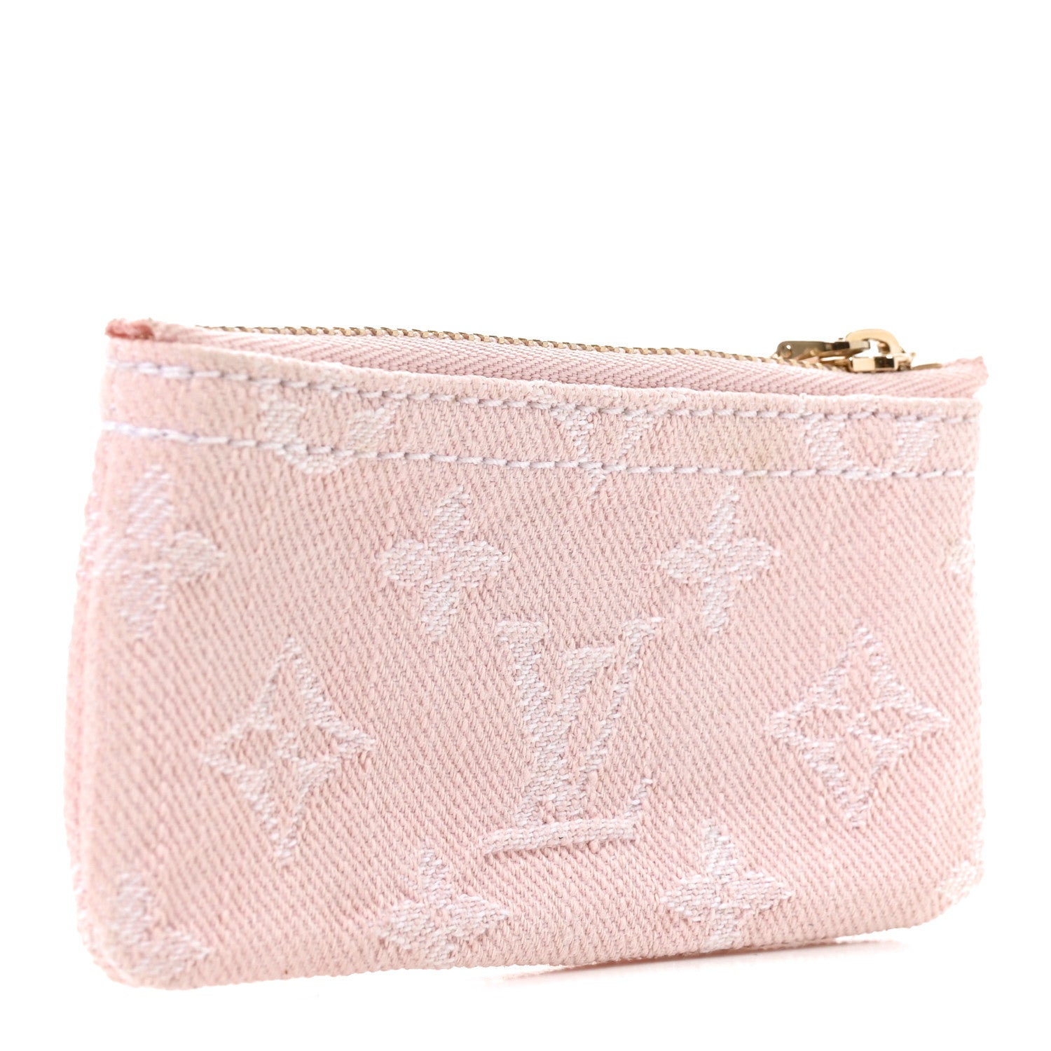 Louis Vuitton Monogram Denim Key Pouch Washed Pink 3 of 6