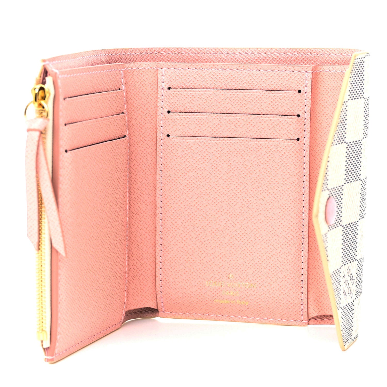 Louis Vuitton LOUIS VUITTON Damier Azur Victorine Wallet Rose Ballerine 5 of 15