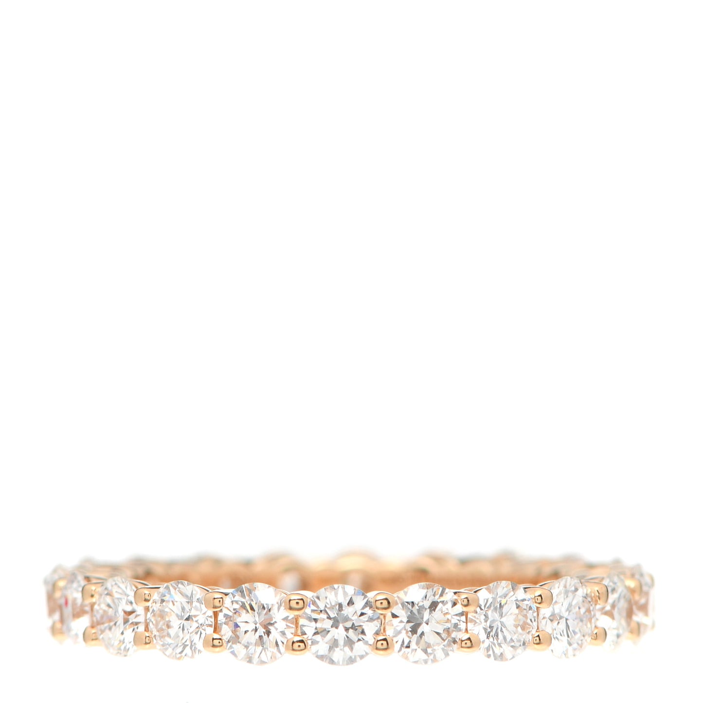 18K Rose Gold Diamond 3mm Embrace Band Ring 50 5.5