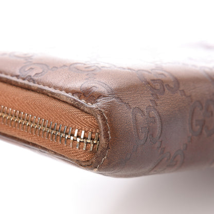 Gucci Metallic Guccissima Twins Zip Around Organizer Wallet Bronze 19 of 25
