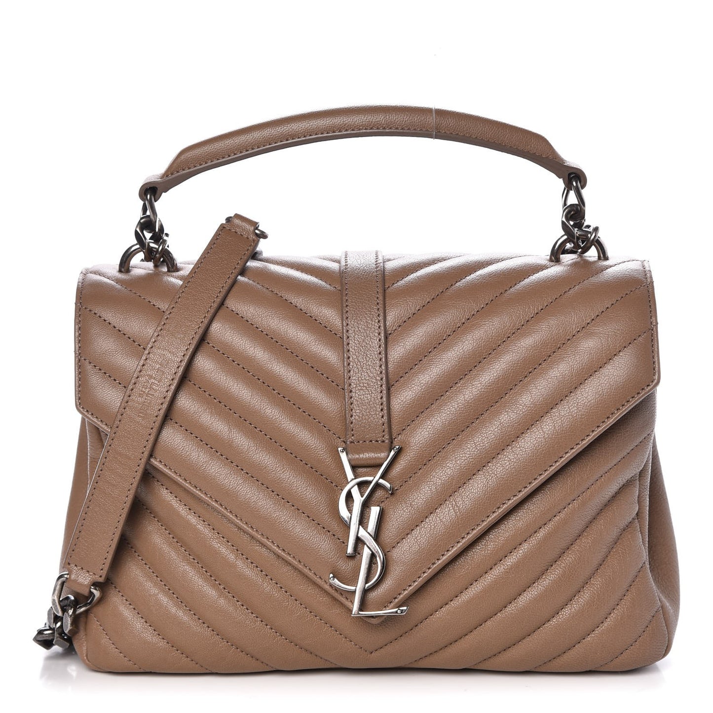 Sheepskin Matelasse Chevron Monogram Medium College Bag Fard