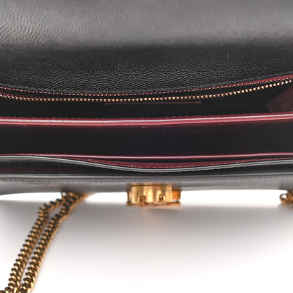 Saint Laurent Grain De Poudre Monogram Cassandra Clasp Bag Black Rouge Legion 5 of 11