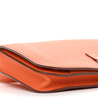Hermes Togo Dogon Wallet Waist Pouch Orange 10 of 14