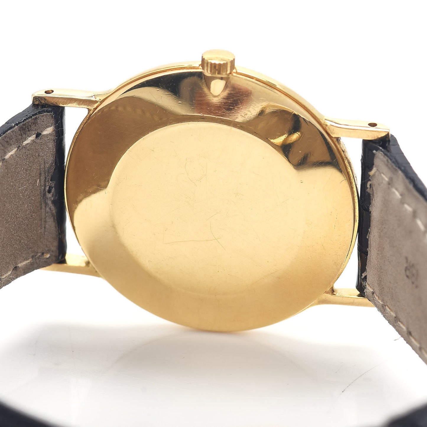 18K Yellow Gold Lizard 31mm Calatrava Manual Winding Watch Champagne 3512