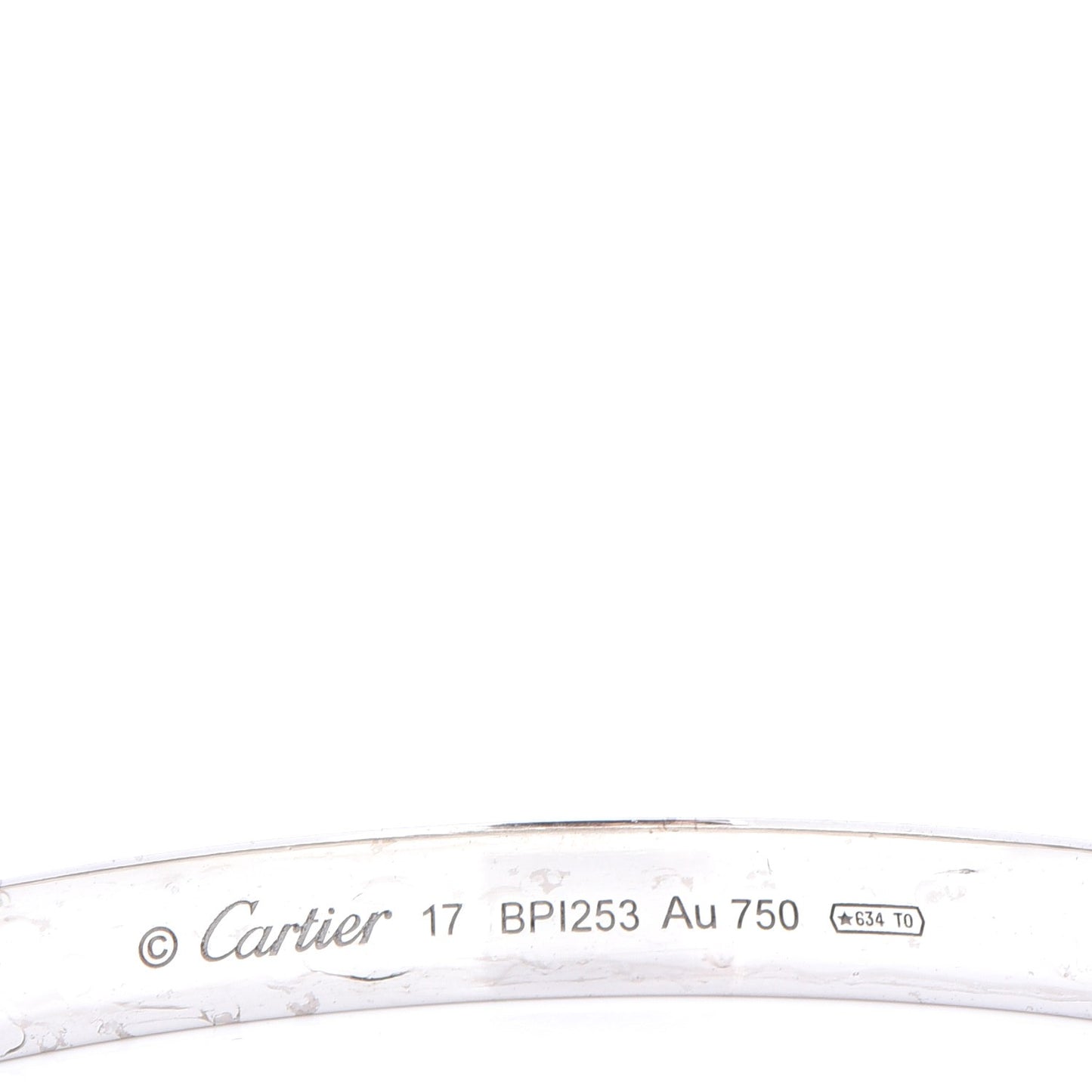 18K White Gold LOVE Bracelet 17