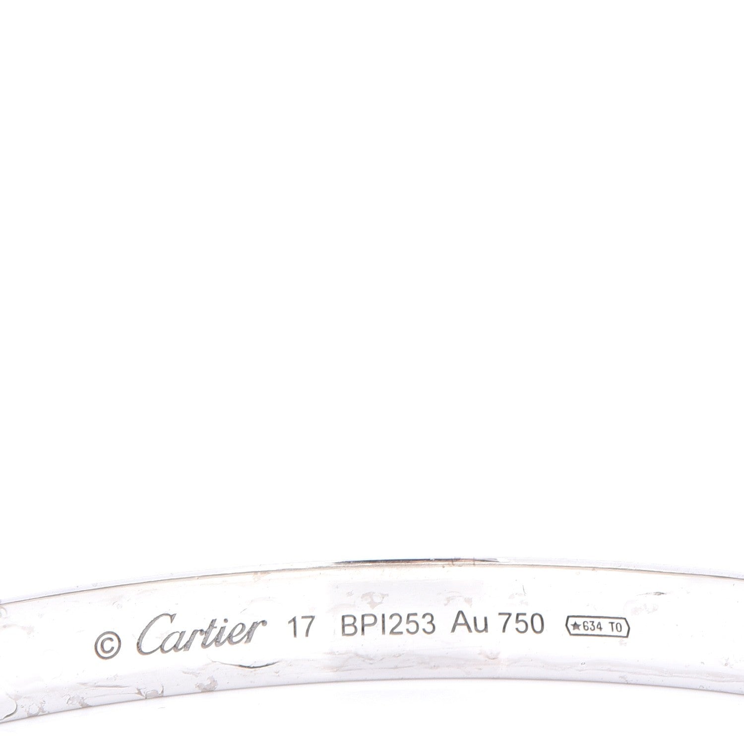 Cartier 18K White Gold LOVE Bracelet 17 6 of 8