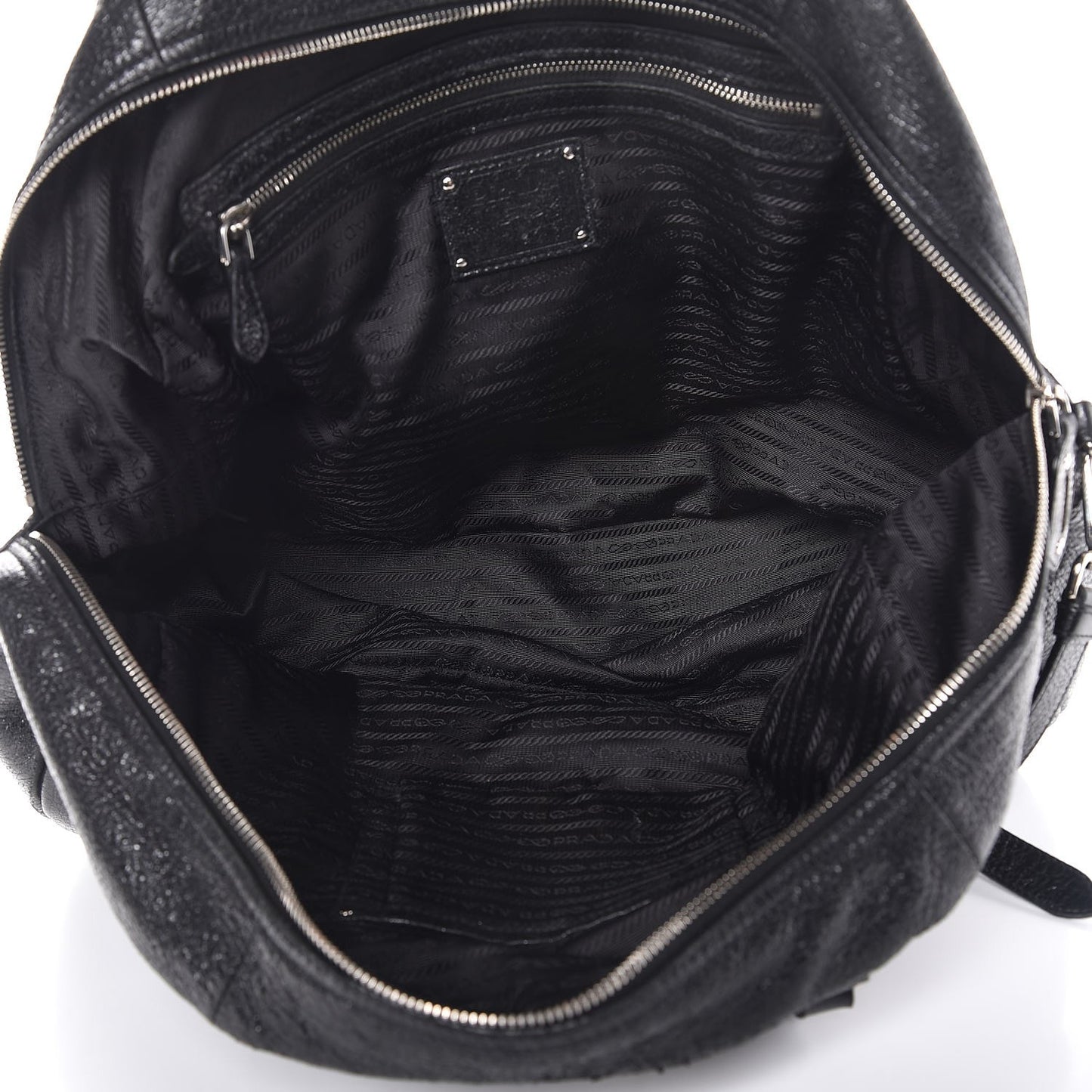 Tessuto Nylon Cervo Lux Dome Satchel Black