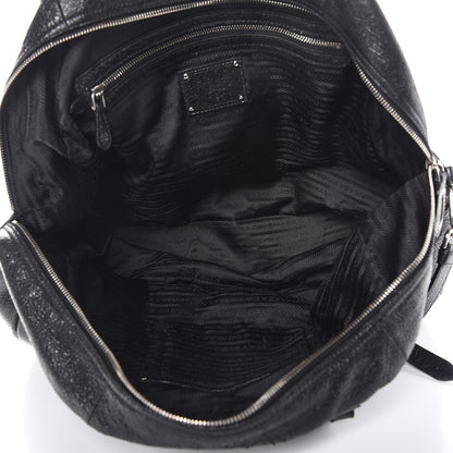 Prada Tessuto Nylon Cervo Lux Dome Satchel Black 5 of 9