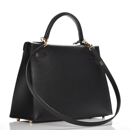 Hermes Epsom Kelly Sellier 32 Black 4 of 32