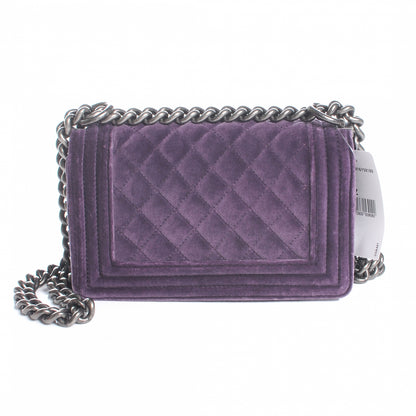 Chanel Velvet Quilted Small Boy Flap Purple 3 of 8
