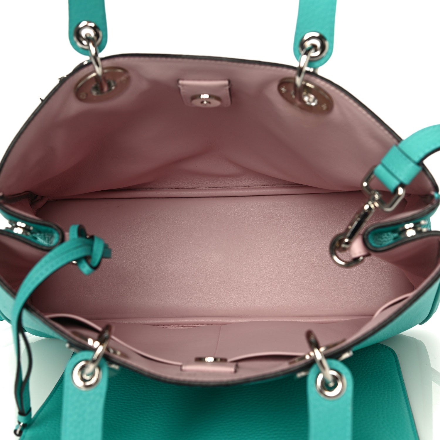 Christian Dior Bullcalf Medium Diorissimo Tote Turquoise 6 of 15