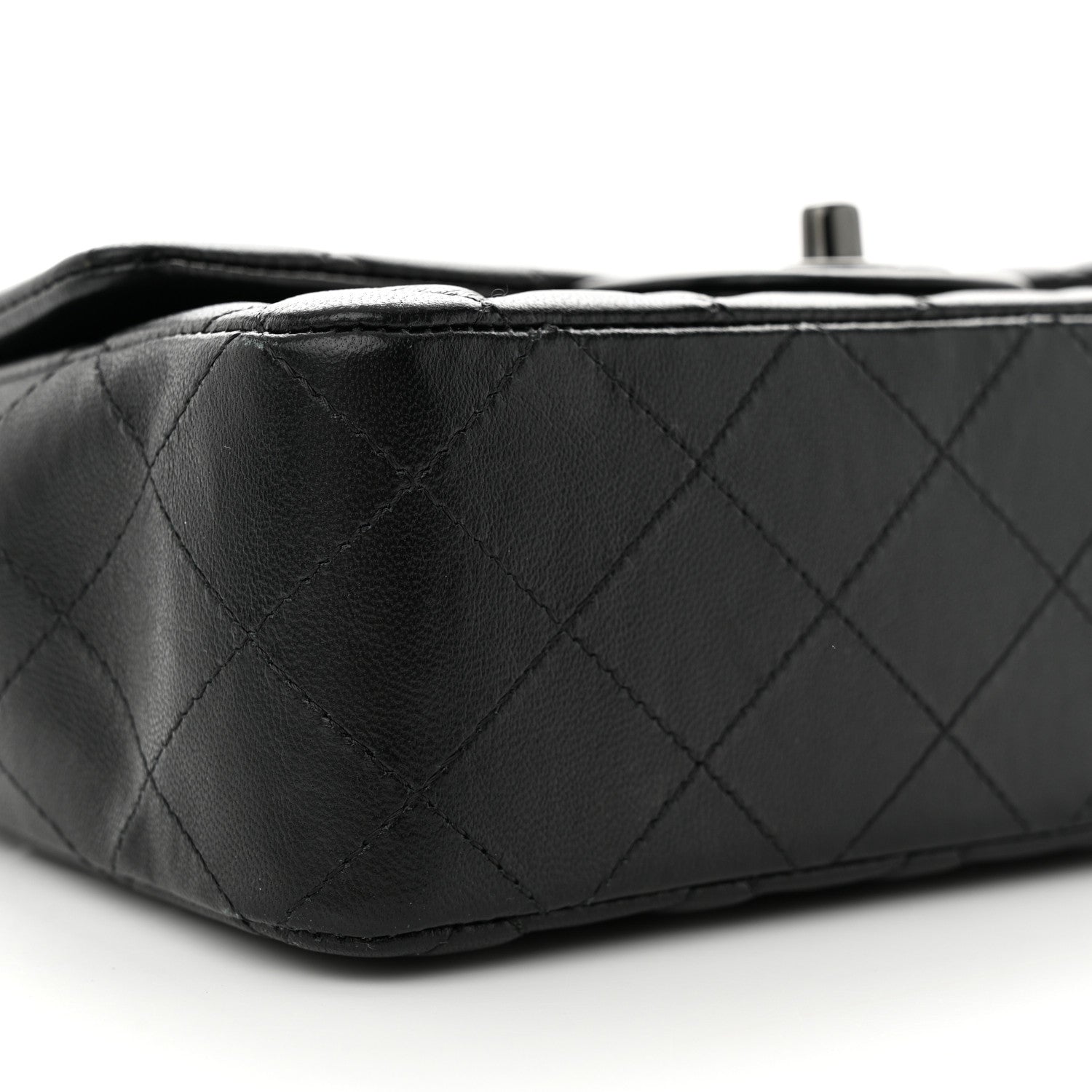 Chanel Lambskin Quilted Mini Rectangular Flap So Black 9 of 12