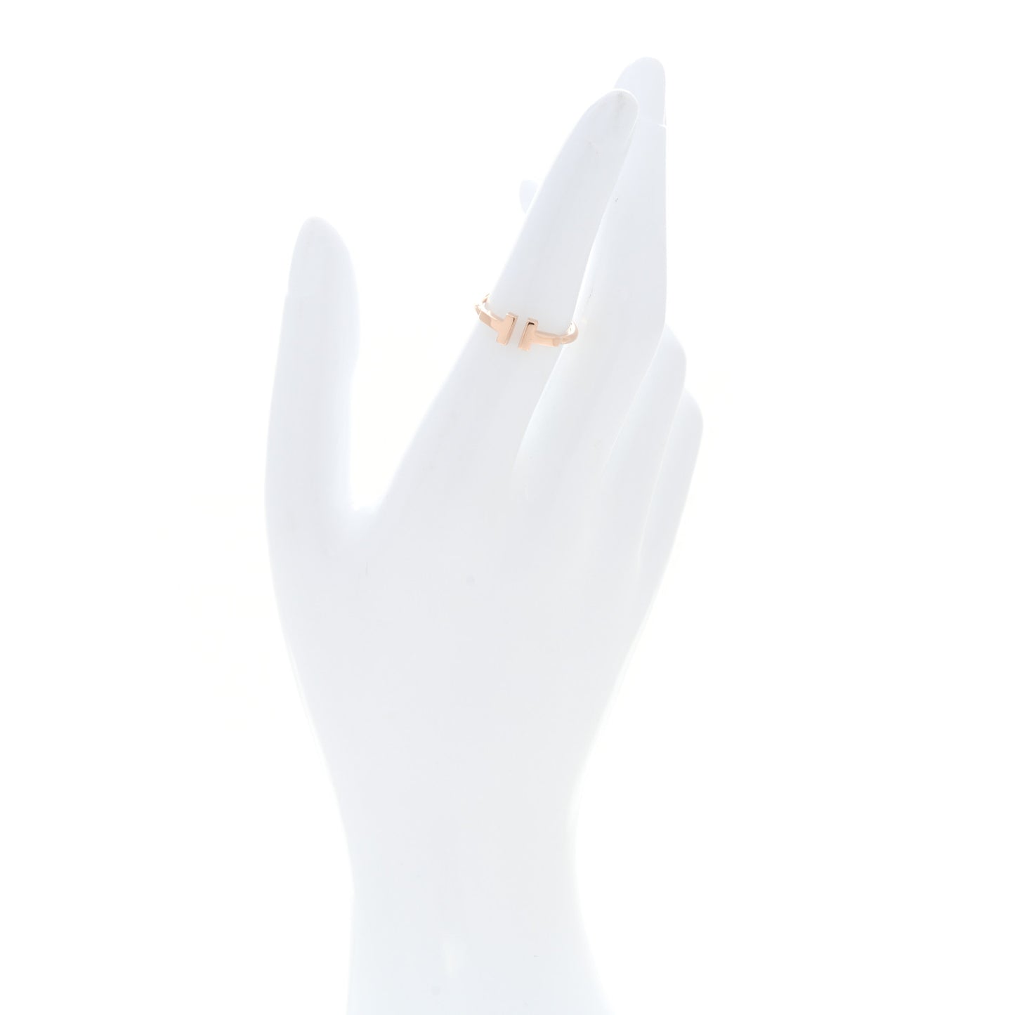 18K Rose Gold T Wire Ring 52 6