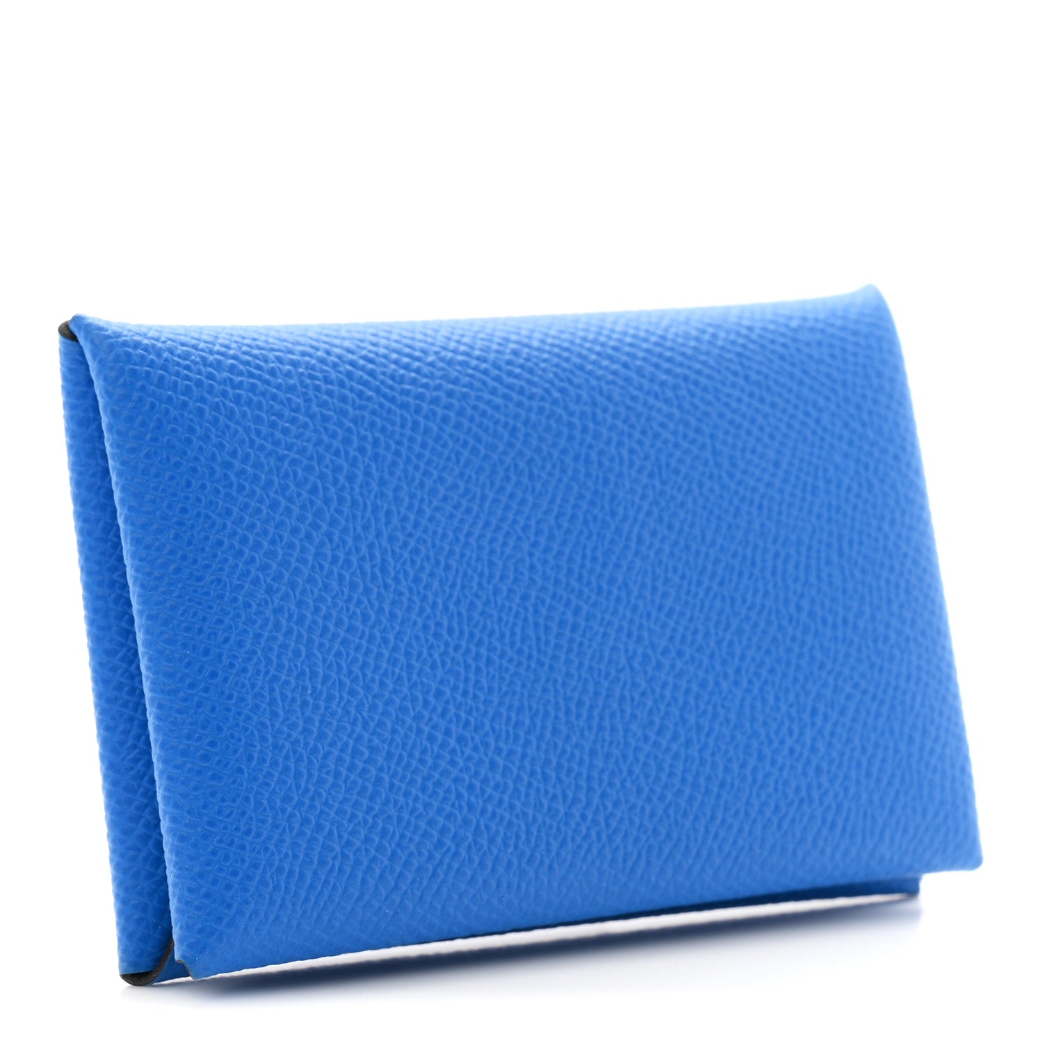 Hermes Epsom Verso Calvi Card Case Bleu Hydra Deep Blue 3 of 7