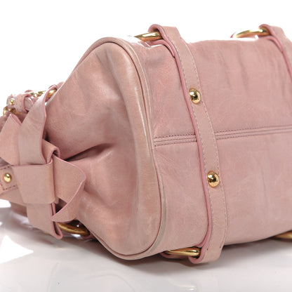 Miu Miu Vitello Lux Mini Bow Bag Loto 10 of 12